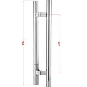 Tay Nắm Cửa Kính - Tay Nắm lệch H600